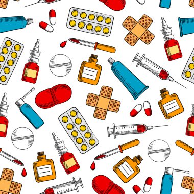 İlk Yardım tıbbi poster sorunsuz arka plan