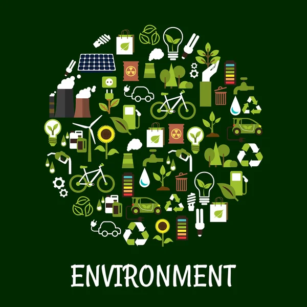 Environmental ecology friendly poster — Stock Vector