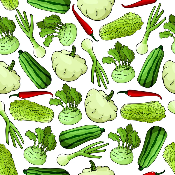 新鮮なファーム野菜シームレス背景 — ストックベクタ