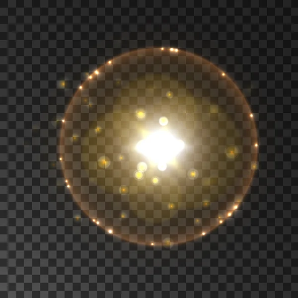 Ηλιακό φως Halo flash με εφέ λάμψης φακού — Διανυσματικό Αρχείο