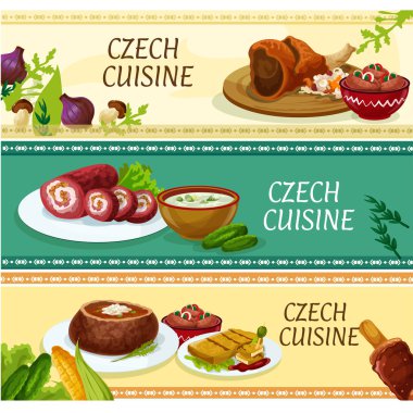 Çek mutfağı restoran menü afiş tasarımı