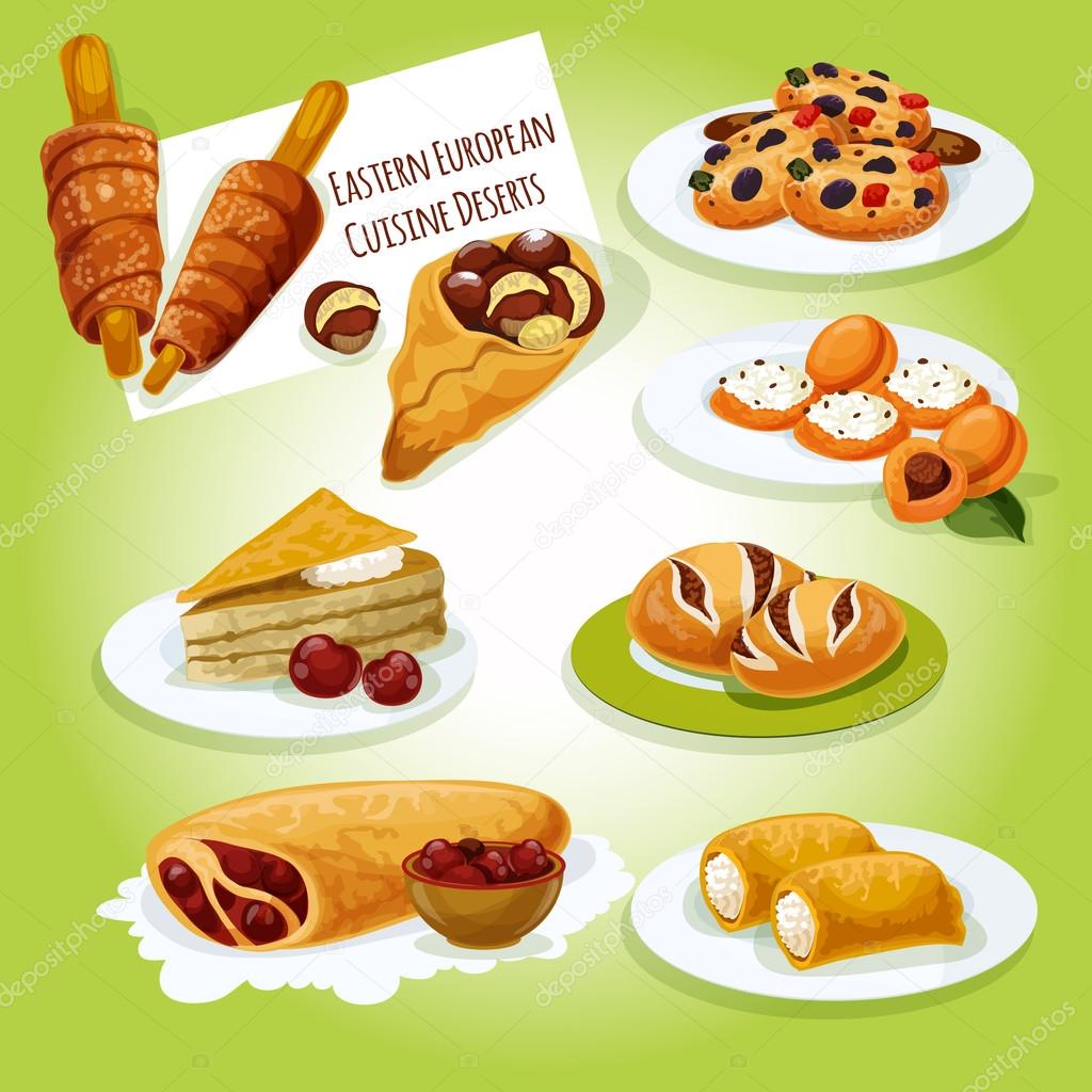 Eastern european cuisine desserts icon