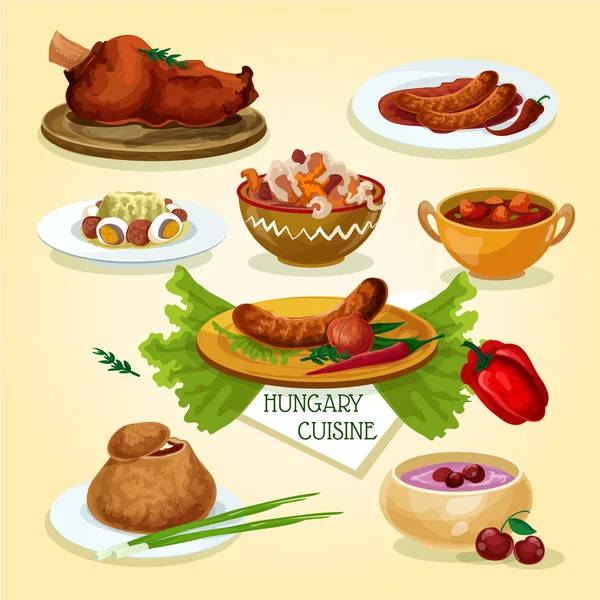Εικονίδιο της ουγγρικής κουζίνας — Διανυσματικό Αρχείο