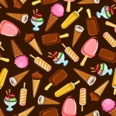 Dondurma tatlılar dikişsiz desen