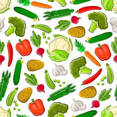 Tarım tasarımı için dikişsiz sebzeler desen