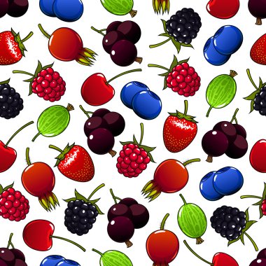 Tatlı yaz berry ve meyve seamless modeli