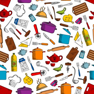 Mutfak araç ve Gereçleri seamless modeli