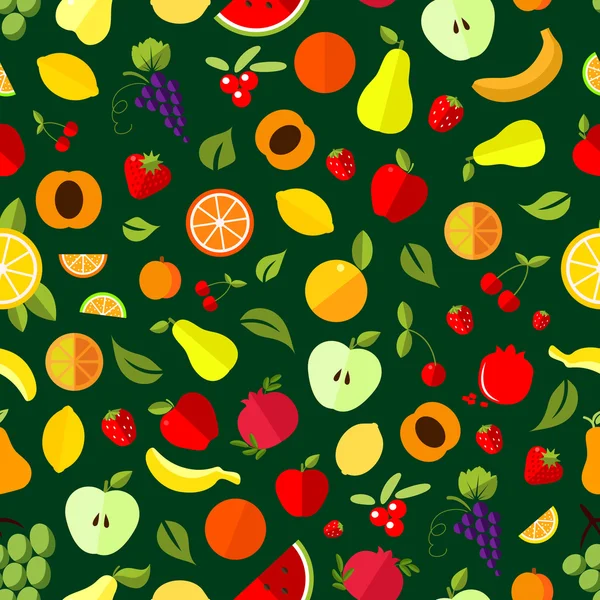 Vers bessen en fruit naadloos patroon — Stockvector