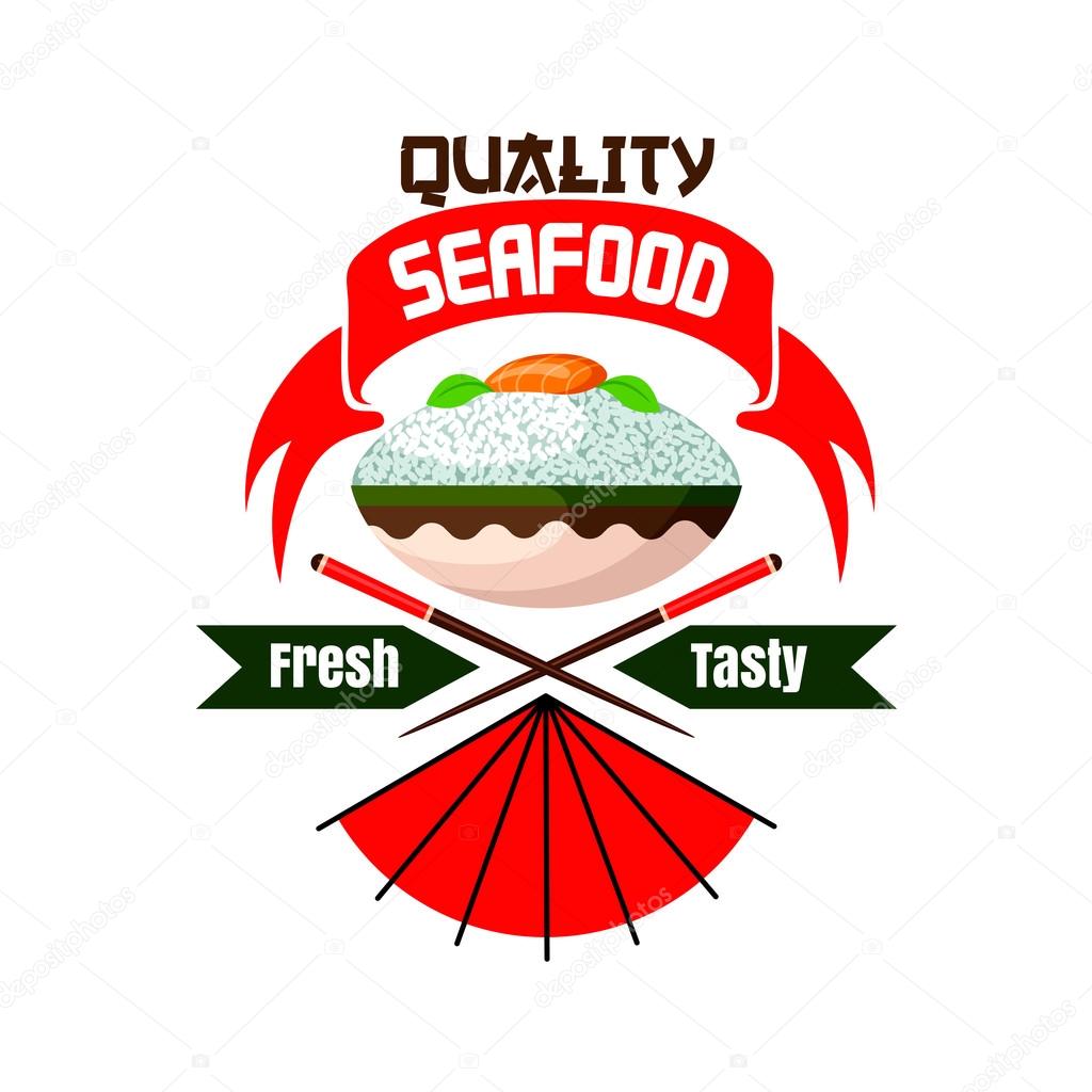 Японская эмблема ресторана качества. 