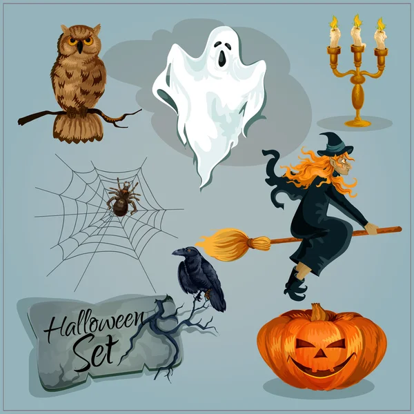 Traditionelle Halloween-Figuren — Stockvektor