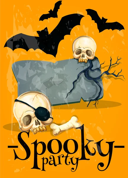 Affiche d'invitation à la fête d'Halloween effrayante — Image vectorielle