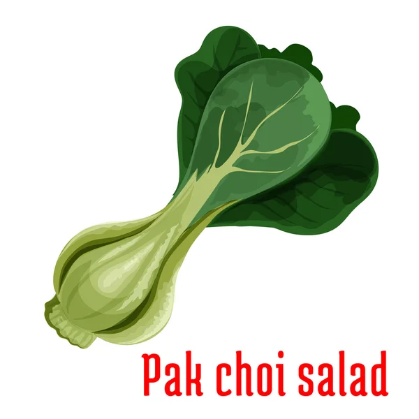 Ikon sayuran bok choy atau chinese cabbage - Stok Vektor