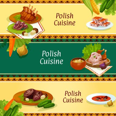 Restoran menü tasarımı için Polonya mutfağı afiş