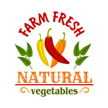 Sıcak biber ve acı biber sebze rozeti