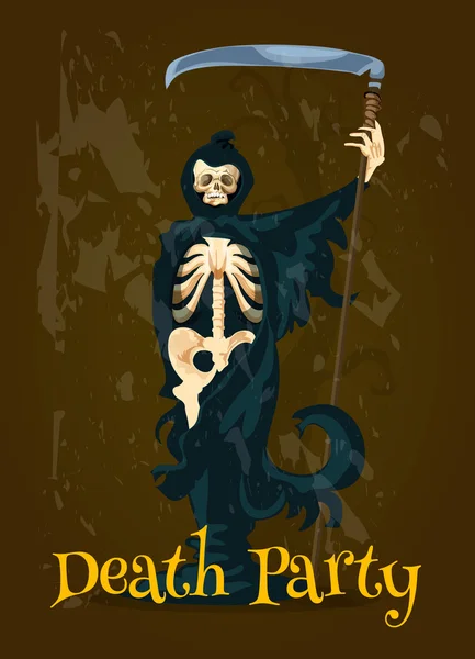 Bannière Halloween Death Party — Image vectorielle