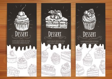 Ekmek, pasta ve şekerlemeler, hamur işleri, tatlılar poster