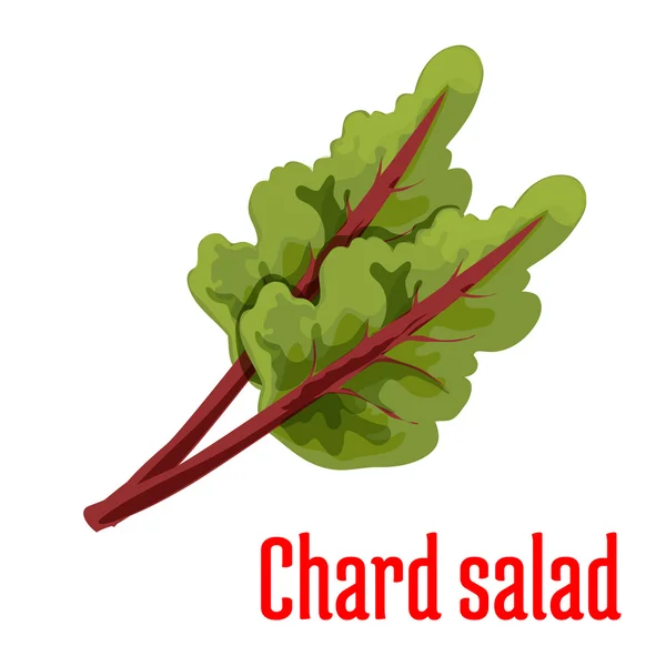 Ensalada de acelgas planta vegetal icono — Vector de stock