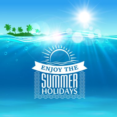 Enjoy yaz tatilleri seyahat poster arka plan