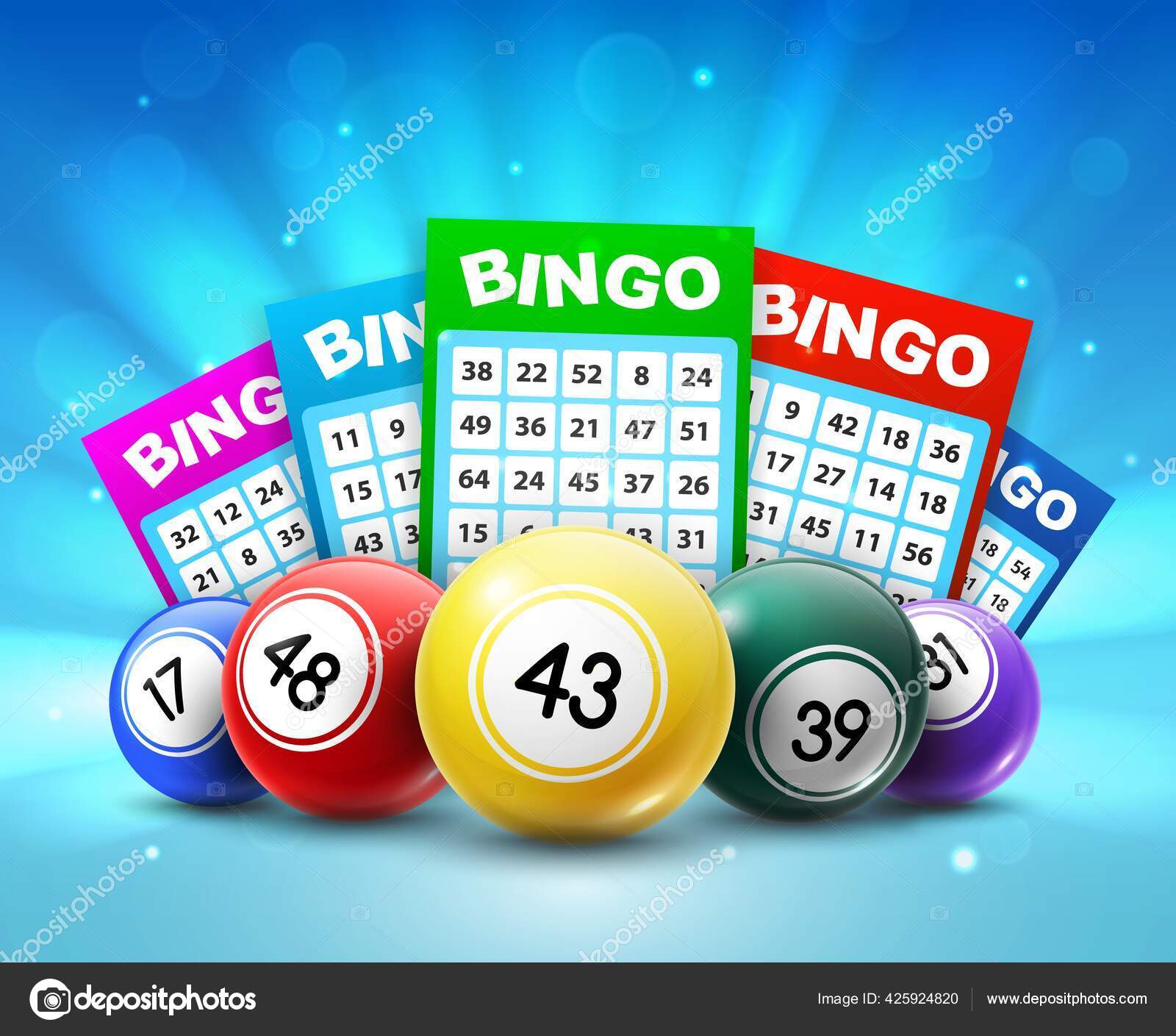 Bolas Loteria Vetor Bingo Loteria Keno Jogos Azar Atividade Lazer