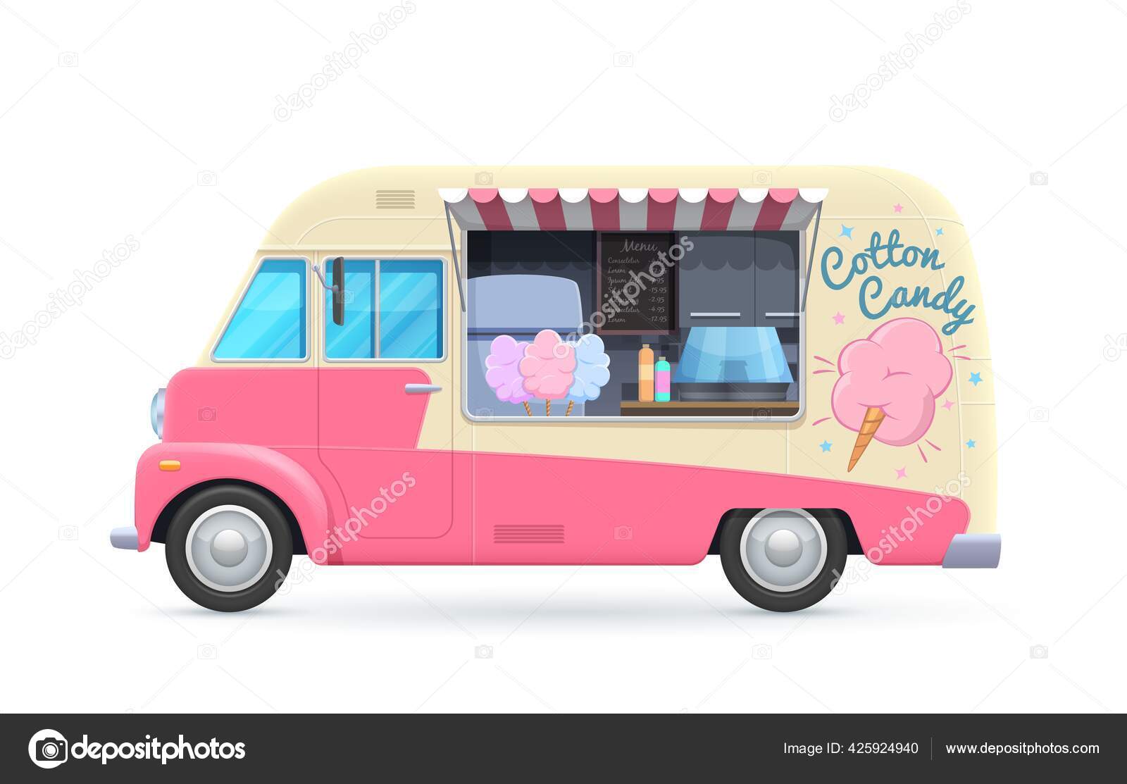 Cotton Candy Food Truck Isolated Vector Van Cartoon Car Street Stock Vector Image by ©Seamartini #425924940 Cotton Candy Food Truck Isolated Vector Van Cartoon Car Street Stock Vector Image by ©Seamartini #425924940