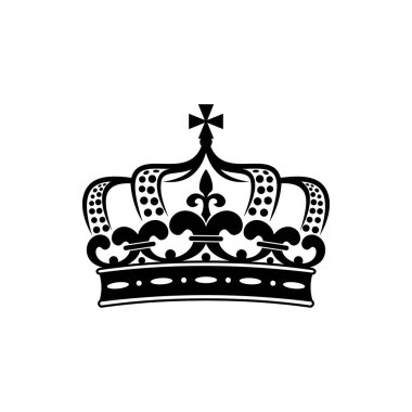 Mücevher hazinesi, zambak desenli izole bir taç. Vektör kraliyet başlığı, Victoria Corona