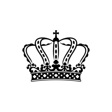Kraliyet tacı kral ya da kraliçe sembolünü izole etti. Vektör kral ya da imparator başlığı, kraliyet simgesi.