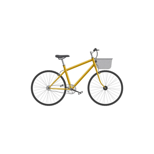 Leverans Cykel Fast Växel Cykel Vektor Isolerad Ikon Transportsätt Leverans — Stock vektor