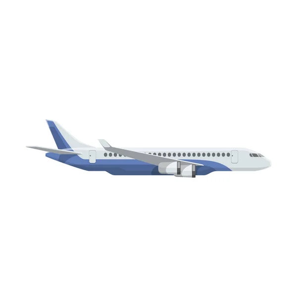 Avión Medios Transporte Aéreo Vector Aislado Icono Avión Rápido Viajar — Vector de stock