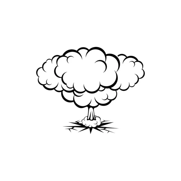 Explosión Nubes Cómicas Aisladas Explosión Bomba Dibujos Animados Vectorial Símbolo — Vector de stock
