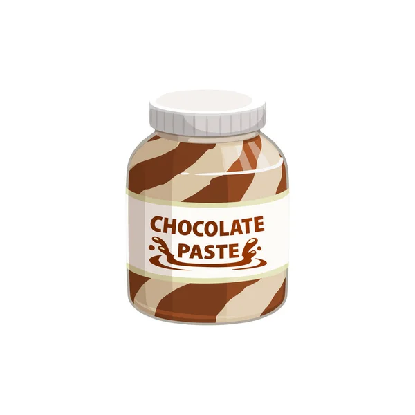 Cioccolato Spalmato Vasetto Crema Nocciole Cacao Torrone Duo Burro Pasta — Vettoriale Stock