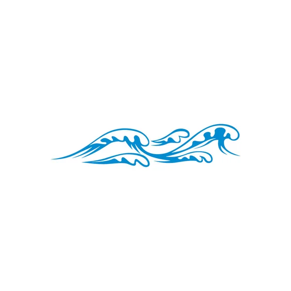 Eau Marine Éclabousse Symbole Abstrait Isolé Des Vagues Mer Flux — Image vectorielle