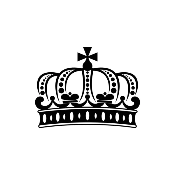 Bijoux Trésor Couronne Isolée Avec Des Symboles Fleur Lis Coiffure — Image vectorielle