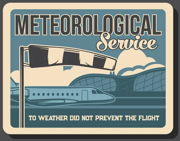 Letištní Meteorologická Navigační Služba Soukromý Tryskáč Osobní Obchodní Letadlo Mezinárodní — Stockový vektor