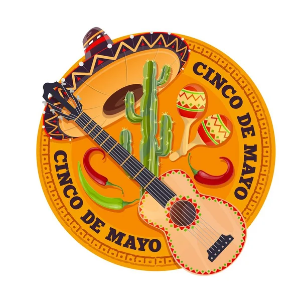 Cinco Mayo Γιορτή Ευτυχισμένη Γιορτή Του Μαΐου Στο Μεξικό Διάνυσμα — Διανυσματικό Αρχείο