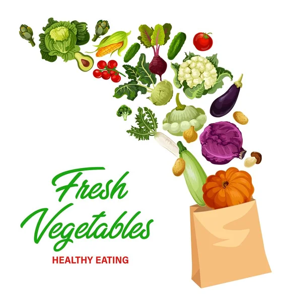Markt Für Frisches Gemüse Banner Für Gesunde Ernährung Reife Tomaten — Stockvektor