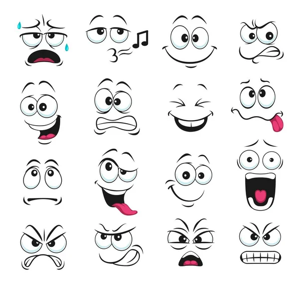 Icônes Vectorielles Isolées Expression Visage Sifflet Émoji Dessin Animé Drôle — Image vectorielle