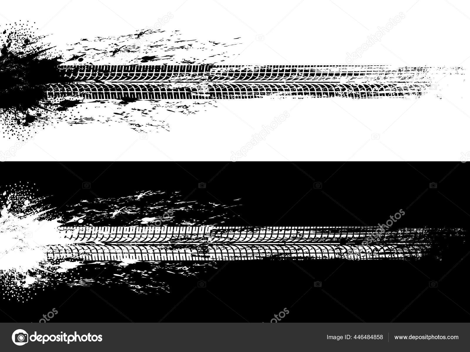 Vetores de Desenho De Veículos De Moto Offroad Só Preto E Branco