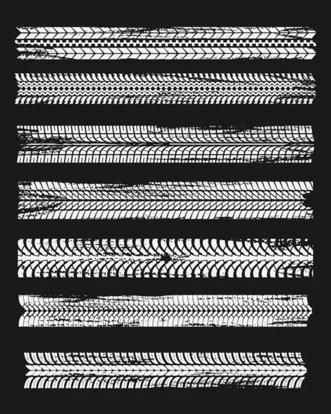 Pneus Carro Imprimir Traço Roda Moto Fios Protetores Caminhão Veículo — Vetor de Stock