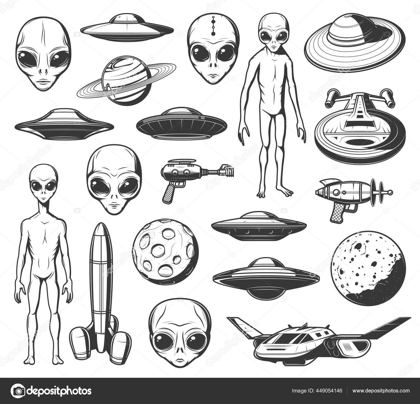 Padrão Uniforme De Ufo E Aliens. Desenho De Naves Espaciais Bonitas.  Ilustração Do Vetor De Desenho Desenhado à Mão Ilustração do Vetor -  Ilustração de desenhado, asteroide: 195787461