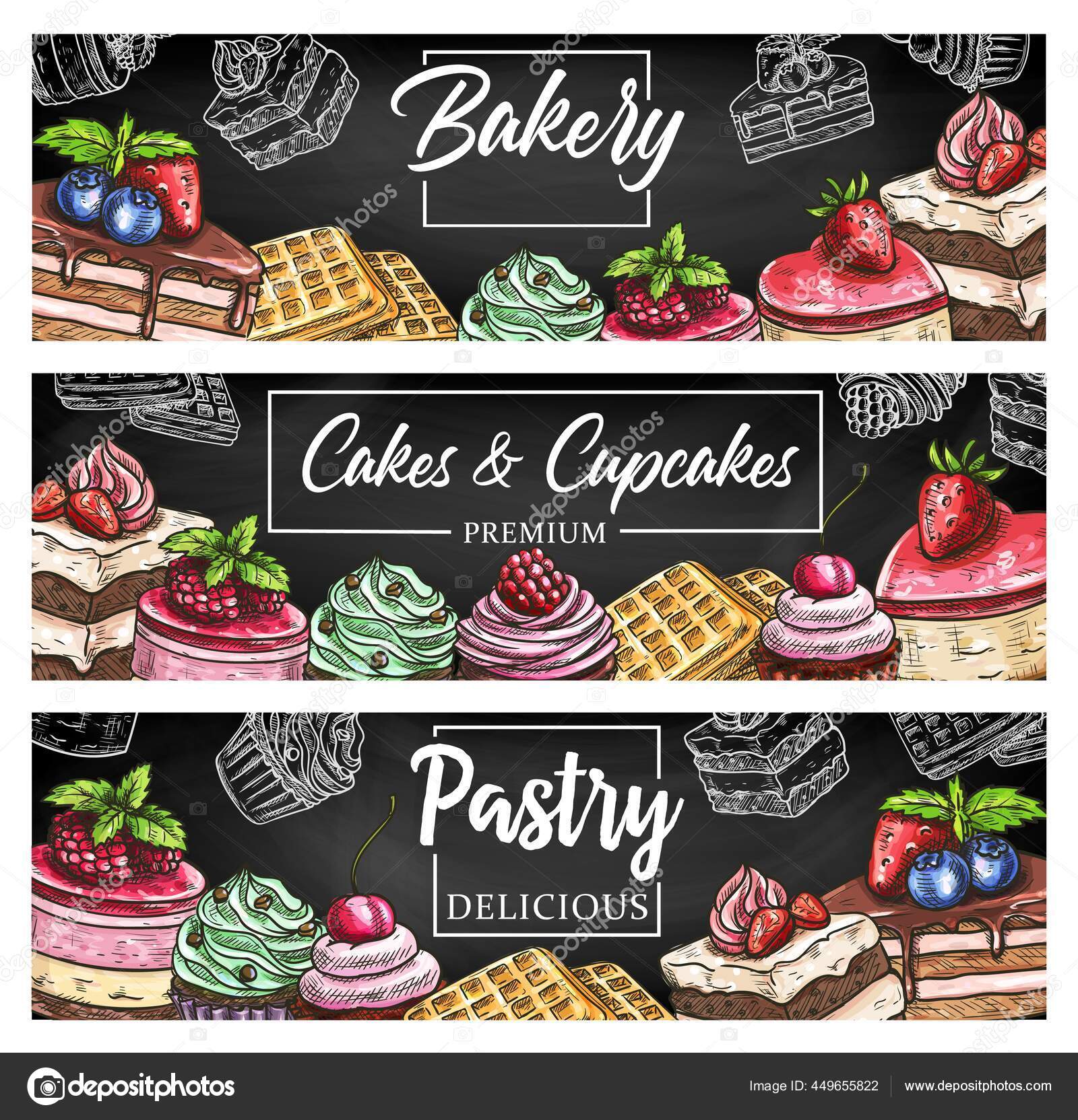 Pastry Cake Desserts Bakery Shop Sweets Sketch Vector Banners Patisserie Vector Image By C Seamartini Vector Stock Pastry Cake Desserts Bakery Shop Sweets Sketch Vector Banners Patisserie Vector Image By C Seamartini Vector Stock