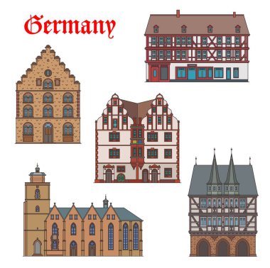 Almanya mimariyi, Hessen 'deki kiliseleri, Alman seyahat binalarını temsil ediyor. Alsfeld 'deki Stumpfhaus, Hochzeithaus ve Rathaus belediye binası, Weinhaus ve Walpurgis-Kirche kilisesi.