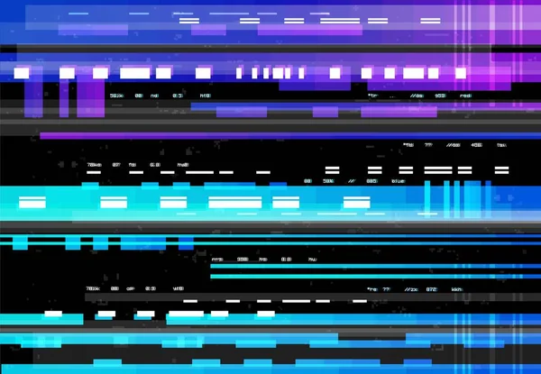 Fond Abstrait Avec Effet Glitch Vecteur Glitched Distorsion Bandes Horizontales — Image vectorielle