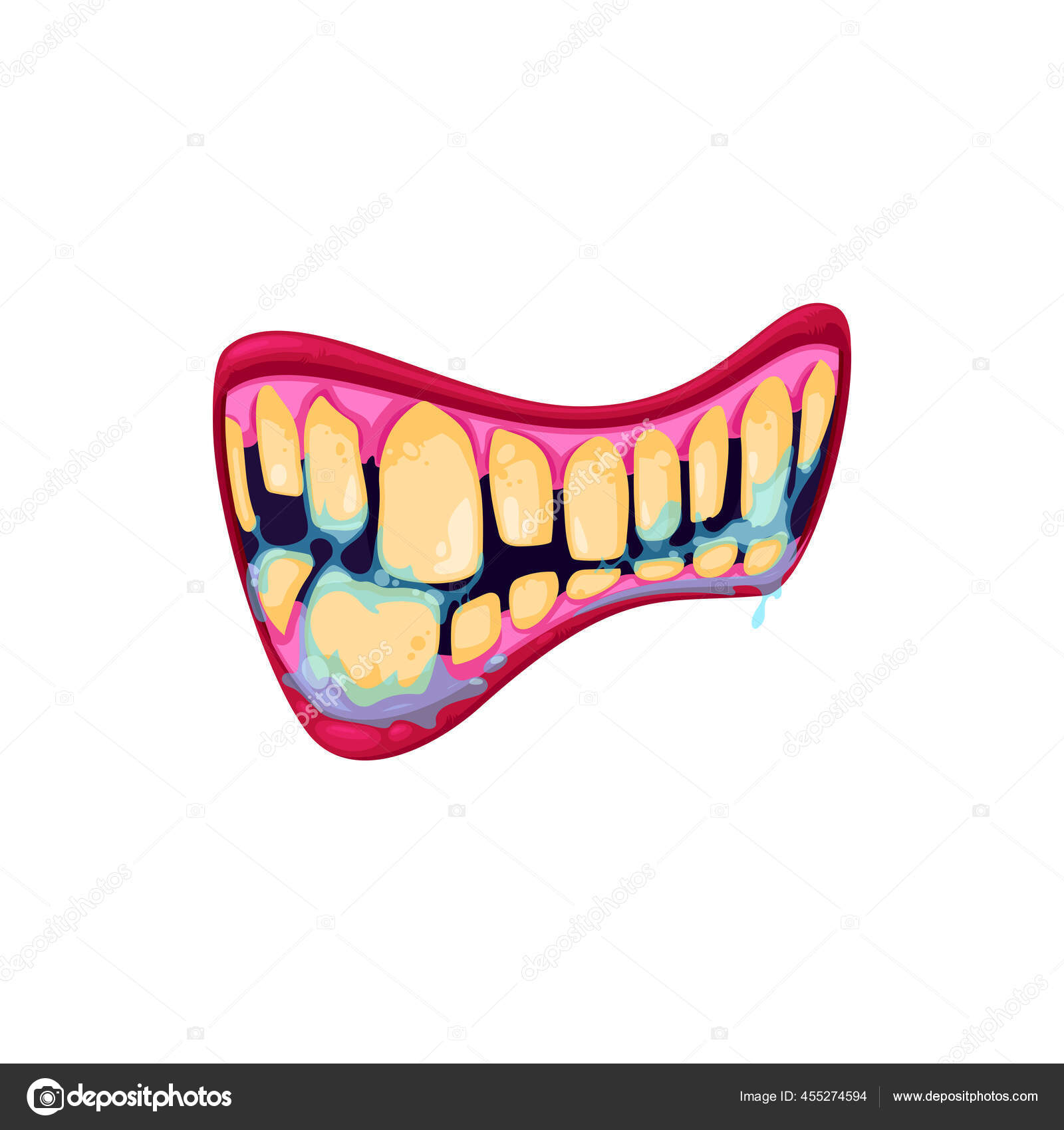 Boca Monstro Ícone Vetor Sorridente Mandíbulas Assustadoras Sorrir Com  Dentes imagem vetorial de Seamartini© 458119452