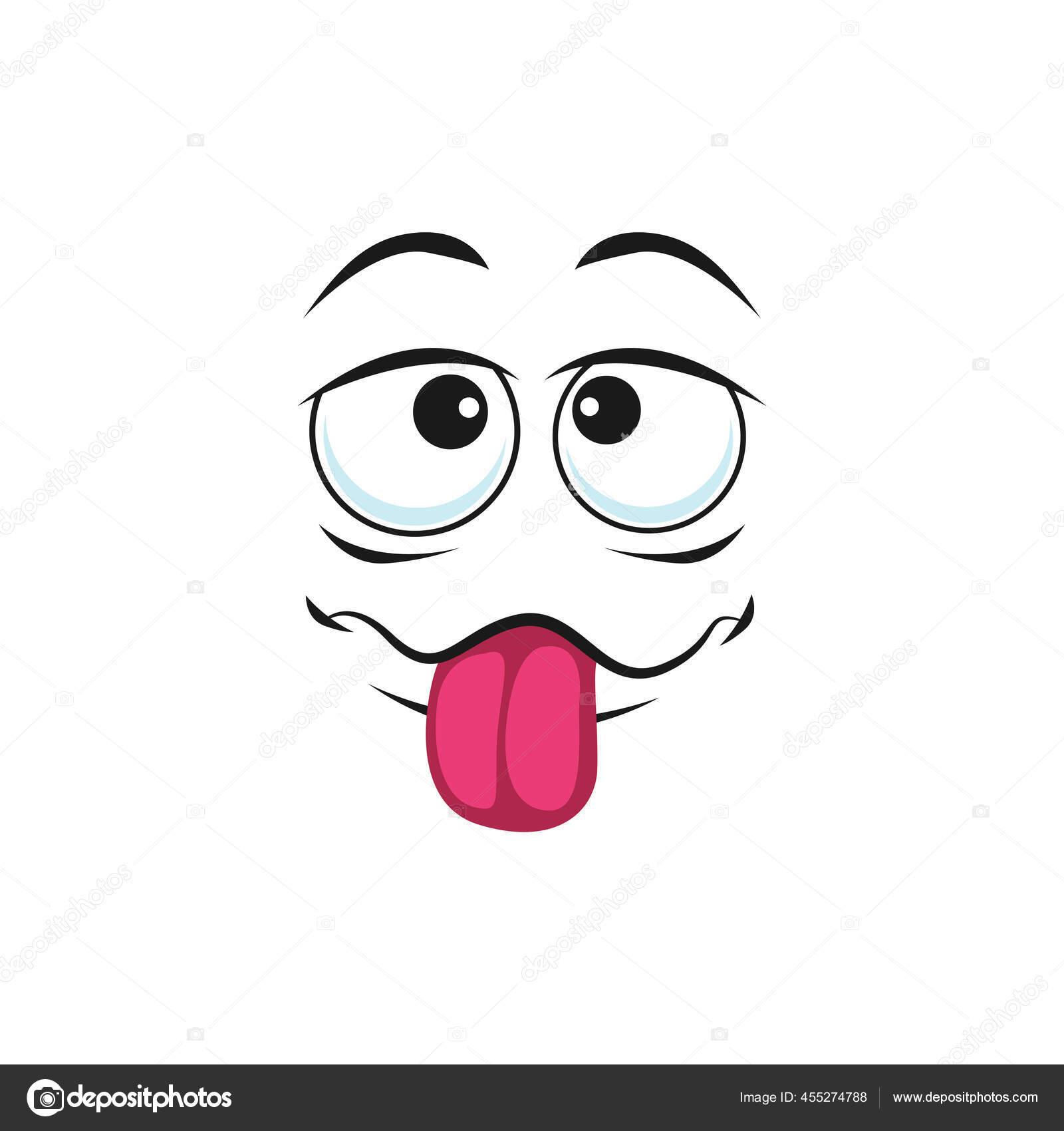 cartoon smiley face with tongue sticking out