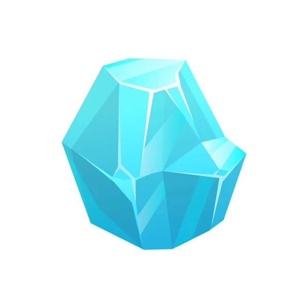 Eiskristallfelsen Aus Eisberg Gefrorenem Schnee Oder Gletschereis Vektorisoliertes Symbol Blauer — Stockvektor