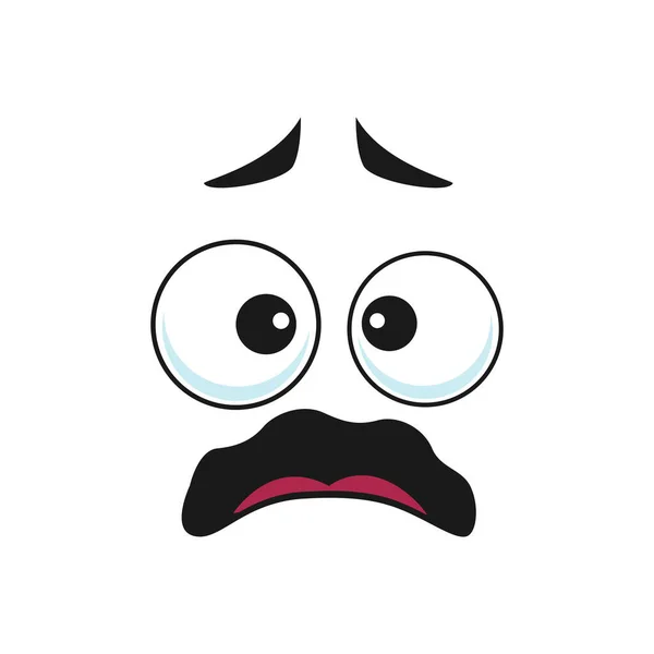 Emoji Σοκαρισμένη Έκφραση Προσώπου Απομονωμένη Εικόνα Vector Ανησυχούν Αβέβαιο Έκπληκτος — Διανυσματικό Αρχείο