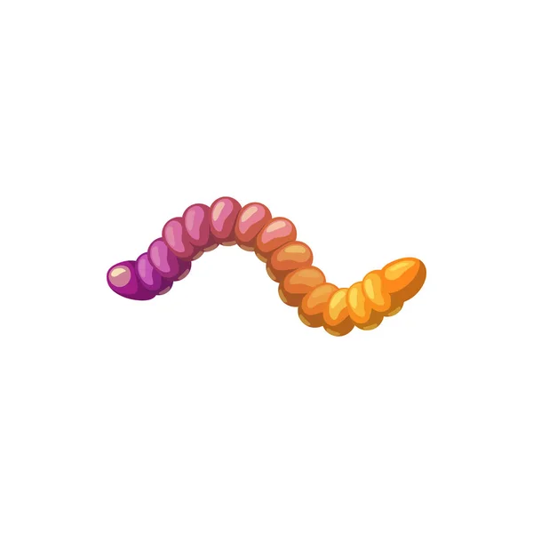 Jelly Worm Candy Ícone Realista Isolado Vector Goma Marmelada Cor —  Vetores de Stock