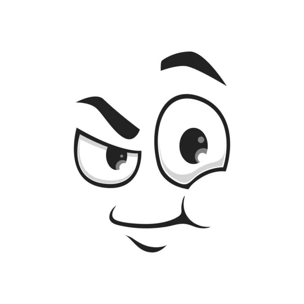 Cartoon Face Vector Icon Funny Emoji Wink Eye Puff Cheek — Stock Vector