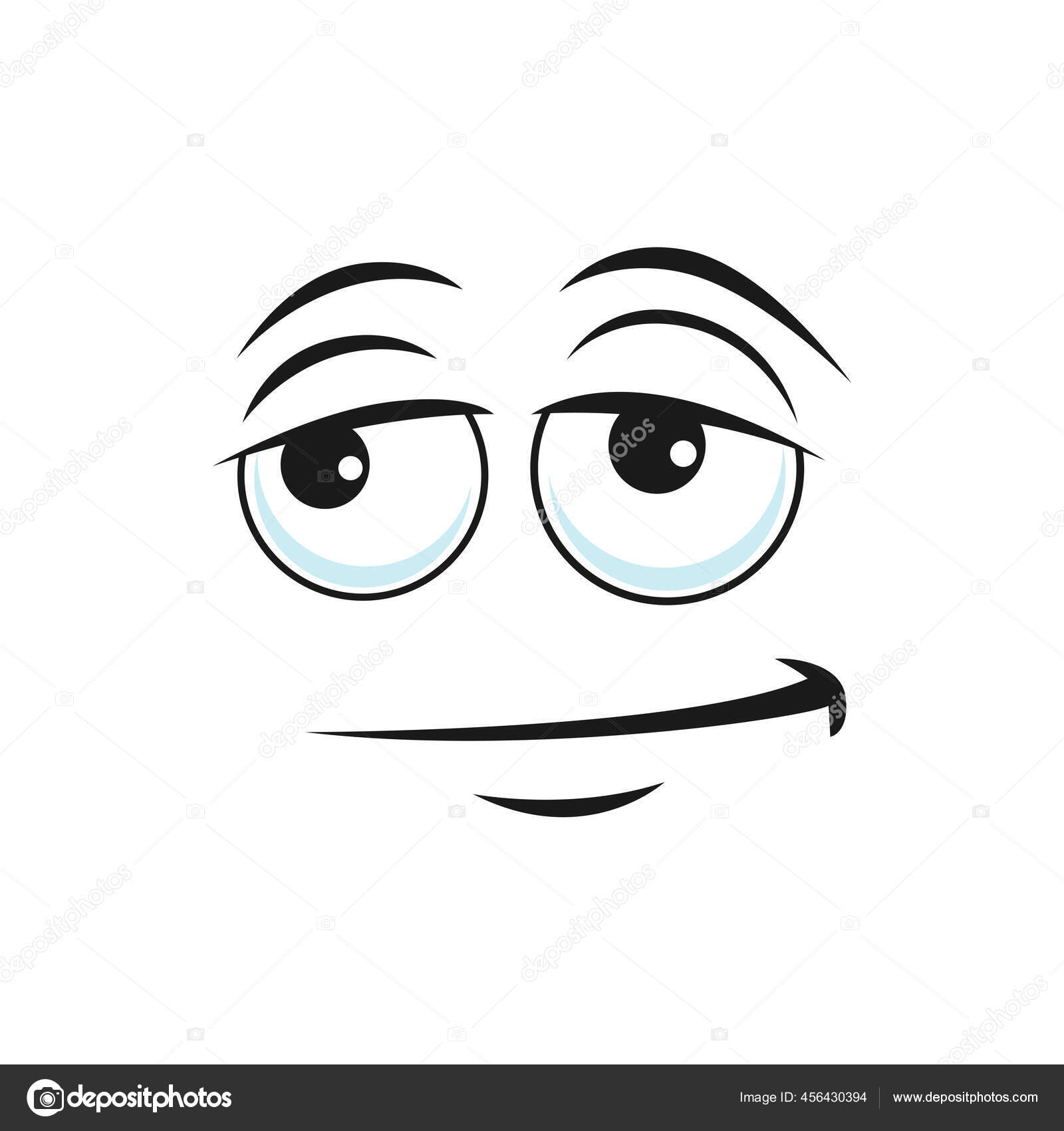 Expressão Emoticon Descrença Desconfiado Emoji Humor Triste Isolado Ícone  Arte imagem vetorial de Seamartini© 468595470