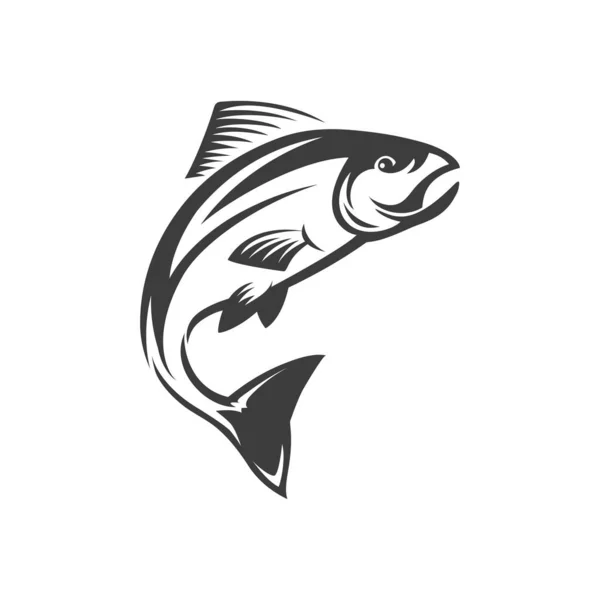 Wahoo Peces Scombrid Animal Submarino Trofeo Pesca Mascota Aislado Icono — Vector de stock